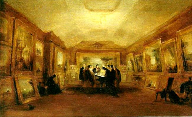 turner,s coffin in his gallery at queen anne street, george jones